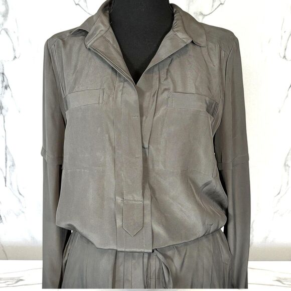 DVF Diane Von Furstenberg TAYA Dress 100% Silk Deep Ash - Picture 2 of 16